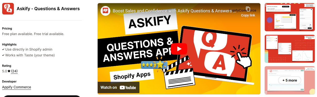 #10. Askify ‑ Questions & Answers